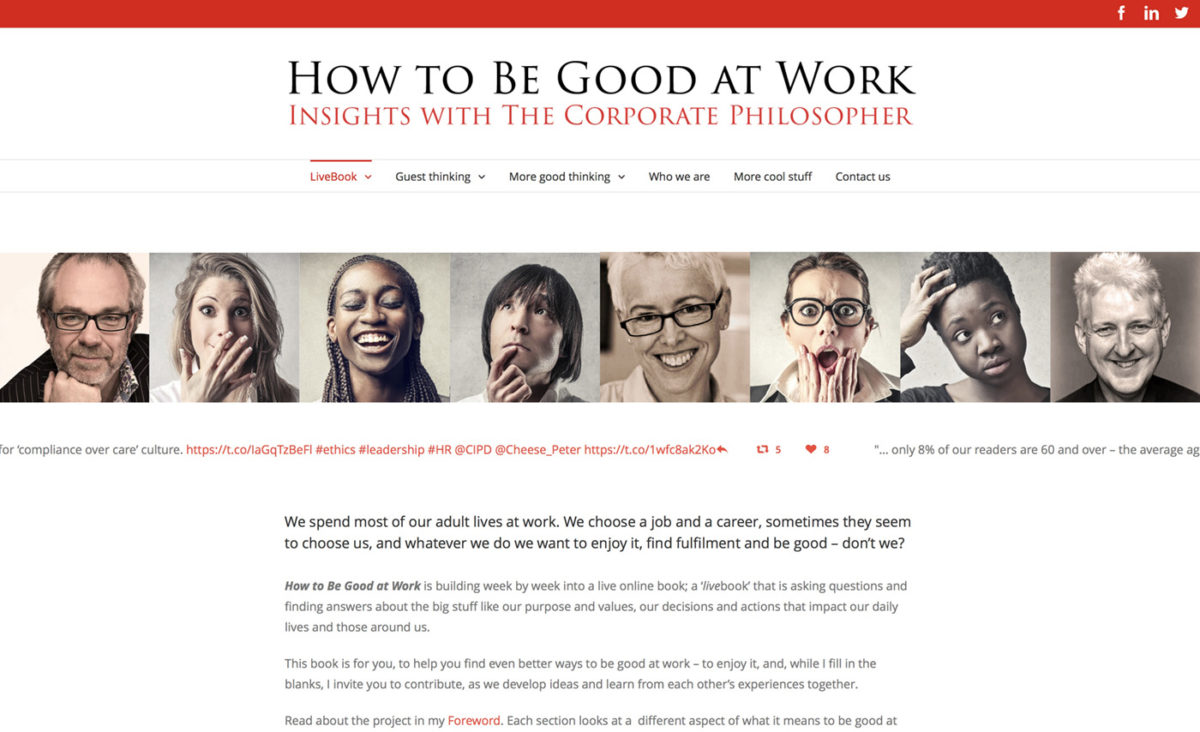 'How to Be Good at Work' | website design | The Big Ideas Collective